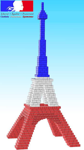 Эйфелева башня,  H=8,5 м